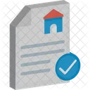 Estate Contract Home Loan Application Mortgage Papers Icon