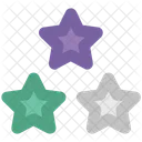 Estrellas Tres Estrella Icono