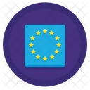 Eu Bandeira Circulo Ícone