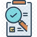 Evaluation Research Magnifying Glass Icon