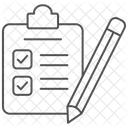 Exams Thinline Icon Icône