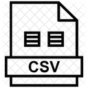 File Extension Excel Csv Icon