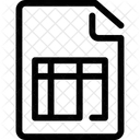 Excel File Document Csv File Icon
