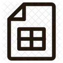 Excel File Excel Sheet Text Icon
