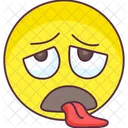 Exhausted Emoji Exhausted Expression Emotag Icon