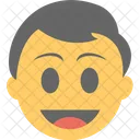 Feliz Surpreso Emoticon Ícone