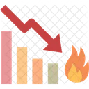 Burndown Grafico Agil Ícone