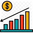 Burndown Grafico Tarefa Ícone