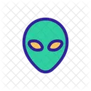 Espacio Extraterrestre Contorno Icono