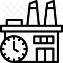 Factory Clock Industrial Timekeeping Facility Schedule 아이콘