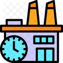 Factory Clock Industrial Timekeeping Facility Schedule 아이콘