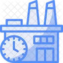 Factory Clock Industrial Timekeeping Facility Schedule 아이콘