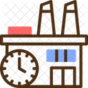 Factory Clock Industrial Timekeeping Facility Schedule 아이콘