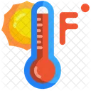 Fahrenheit Jahreszeiten Thermometer Symbol