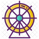 Fair Wheel Amusement Park Fairground Icon