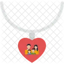 Family Necklace Heart Pendant Heart Locket Icon