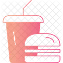 Fast Food Icon Burger Drink Icon