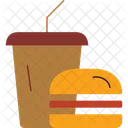 Fast Food Icon Burger Drink Icon