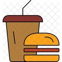 Fast Food Icon Burger Drink Icon