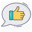 Feedback Message Like Thumbs Up Icône