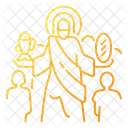 Jesus Christ Feeding Multitude Symbol