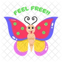 Feel Free Cute Butterfly Cute Insect Icône