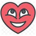 Corazon Emoji Cara Icono