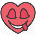 Corazon Emoji Cara Icono