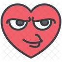 Corazon Emoji Cara Icono