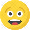 Feliz Surpreso Emoticon Ícone