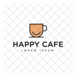 Cafe feliz Logo Icono