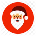 Icono Feliz De Emoji De Santa Santa Riendo Navidad Icono