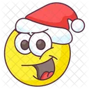 Emoji Feliz De Santa Expresion Feliz Etiqueta Emocional Icono