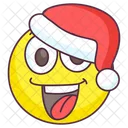 Emoji Feliz De Santa Expresion Feliz Etiqueta Emocional Icono