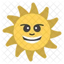 Sol Feliz Emoji Emoticon Icono