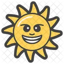 Sol Feliz Emoji Emoticon Icono