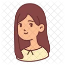 Girl Long Hair People Icon