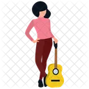 Female Guitarist  Icon