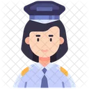 Female Pilot  Icon