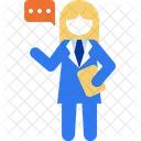 Female Secretary  Icon