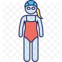 Female Swimming Kids Swimmer Swim Icon