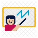 Female Teacher Chemistry Teacher Study Icon