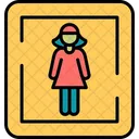 Female toilet sign  Icon