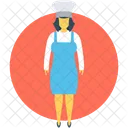 Femme Chef Cuisinier Icône