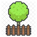 Fence Round Tree Icon