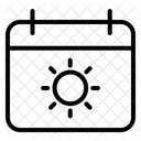 Data Dia Ensolarado Estacao Ensolarada Ícone
