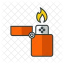 Feuerzeug Feuerausrustung Feuerflamme Symbol