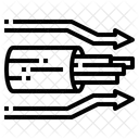 Fiber Optic Traffic Data Transmission Icon