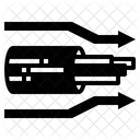 Fiber Optic Traffic Data Transmission Icon