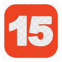 Fifteen 15 Number Icon